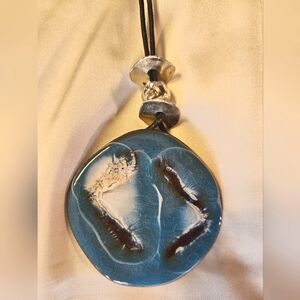 Clay glaze pendant necklace